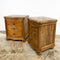 Pair of Parquetry Top Bedside Cabinets