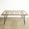 Restored Mid Century Australian Metal Rod Maple Dining Table