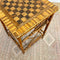 Vintage Tiger Cane Side Table Chess Board