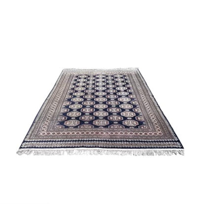 Vintage Blue Ground Handmade Wool Rug