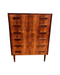 Mid Century Danish Brazilian Rosewood Tallboy Chest of Drawers