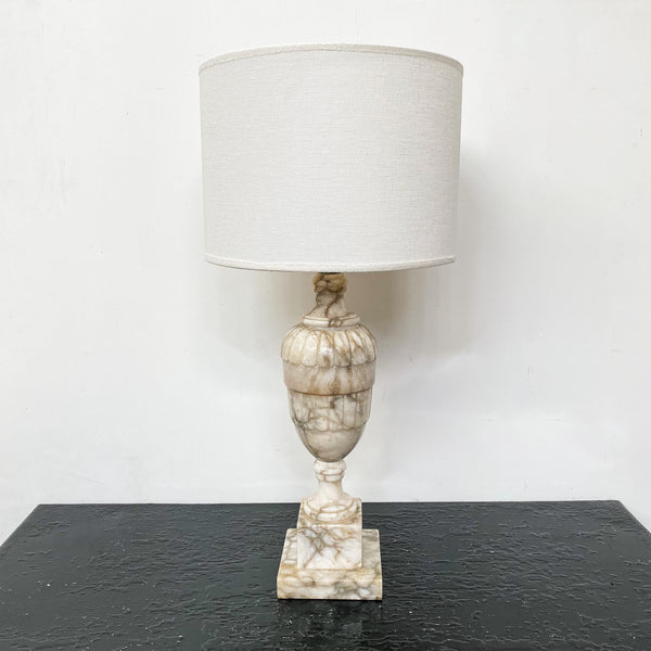 Vintage Marble Table Lamp With Shade