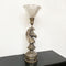 STUNNING PAIR OF SILVER PLATED ANTIQUE HORSE HEAD TABLE LAMPS