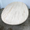 Large Oval Mid Century Italian Travertine Pedestal Dining Table