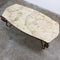 MID CENTURY ITALIAN MARBLE TOP COFFEE TABLE
