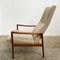 PAIR OF TEAK MID CENTURY HIGH BACK ARMCHAIRS