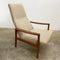 PAIR OF TEAK MID CENTURY HIGH BACK ARMCHAIRS
