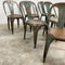 SET OF SIX BELGIAN INDUSTRIAL METAL DINING CHAIRS BY FIBROCIT