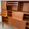 Mid Century Tambour Door Marquetry Sideboard