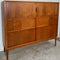 Mid Century Tambour Door Marquetry Sideboard