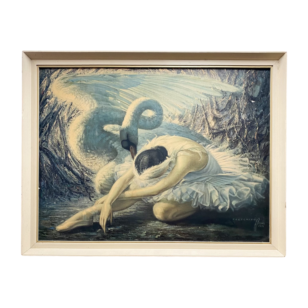 Vintage Vladimir Tretchikoff Framed Print Dying Swan 1949-1951