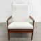 Parker High Back Mid Century White Armchair