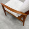 Parker High Back Mid Century White Armchair