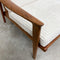 Parker High Back Mid Century White Armchair