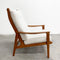 Parker High Back Mid Century White Armchair