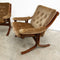 Pair Norwegian 'Wood' armchairs Jon Hjortdal for Velledalen Mobler