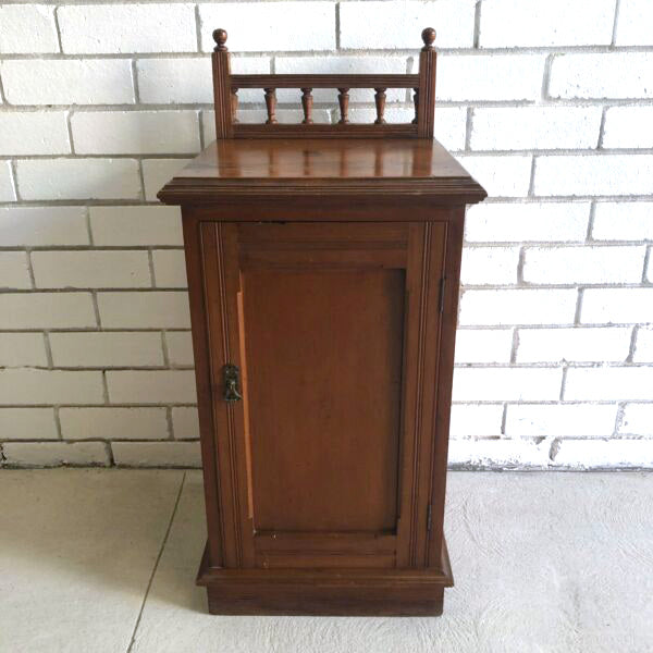 Vintage Cedar Bedside Table Cupboard