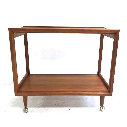 Mid Century 2 Tiered Bar Cart Drinks Trolley