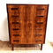 Mid Century Danish Brazilian Rosewood Tallboy Chest of Drawers