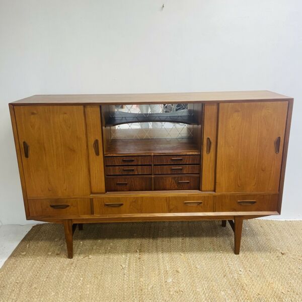 Mid Century European Sideboard Cocktail Cabinet Highboard