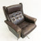 Mid Century Modern Danish Swivel Leather Arm Chair