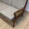 Mid Century Modern Teak Rattan Reupholstered 3 Seater Lounge Sofa