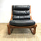 Mid Century Tessa T4 Black Leather Armchair