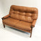 Mid century Tessa 2 Seater Lounge In Tan Leather