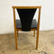 Set 4 Mid Century Restored & Reupholstered Black Vinyl Dining Chairs