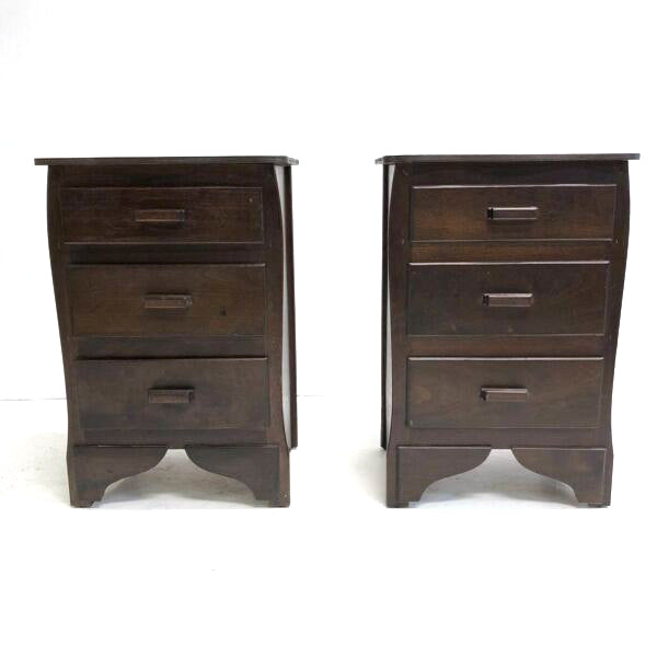 Pair Of Art Deco Oak Bedside Drawers