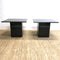 Pair Of Black Marble Side Tables