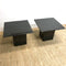 Pair Of Black Marble Side Tables
