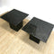 Pair Of Black Marble Side Tables