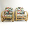 Pair Of Vintage Pretzel Cane Armchairs