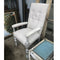 Pair of Newly Upholstered Linen French Provincial style Throne Chairs