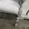 Pair of Newly Upholstered Linen French Provincial style Throne Chairs