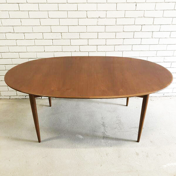 Parker Mid Century Teak Oval Dining Table Restored