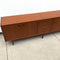 Restored Long Mid Century Teak Parker Nordic Cats Eye Sideboard