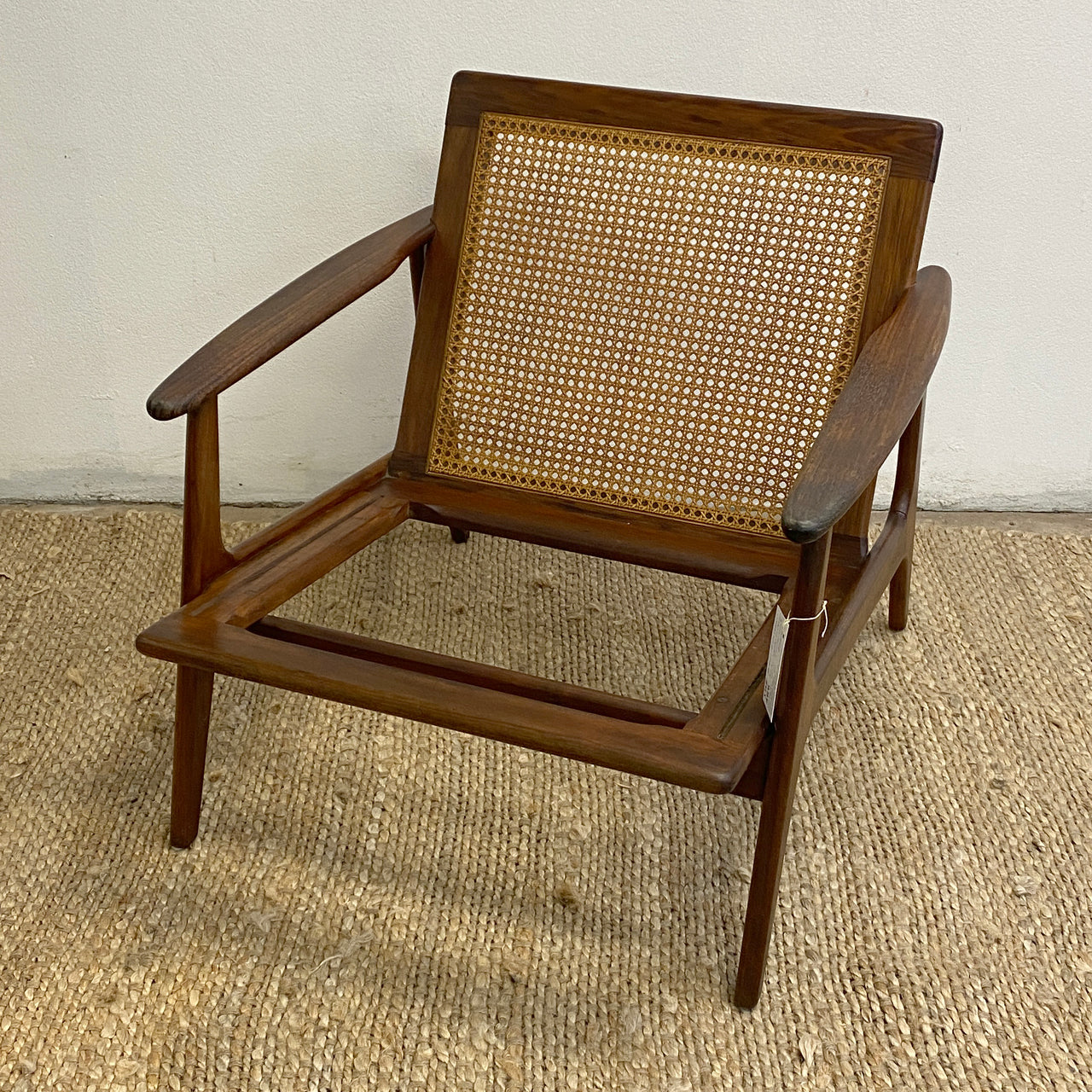 Mid Century Parker Rattan Back Armchair Lounge Chair - New Upholstery