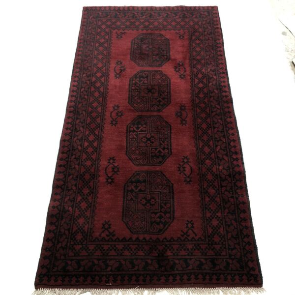 Persian Dark Red Wool Hand Knotted Rug