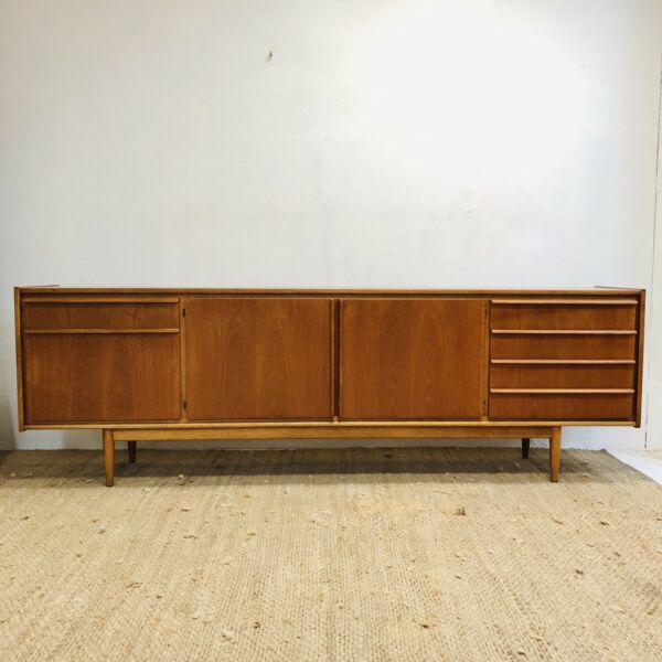 Restored Mid Century Modern ‘Parker’ Lip Handle Sideboard