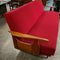 Retro 3 Seater 1960’s Daybed Lounge Original Red Upholstery