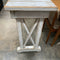 Rustic White Oregon Console Table Bench