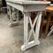 Rustic White Oregon Console Table Bench