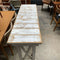 Rustic White Oregon Console Table Bench