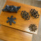 Set 4 Mid Century Brutalist Cast Iron Candle/Taper holders