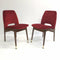 Set Of 4 Mid Century 60’s Red Velour Dining Chairs