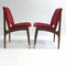 Set Of 4 Mid Century 60’s Red Velour Dining Chairs