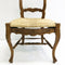 Set Of 4 French Provincial Style Rush Seat Ladder Back Dining Chairs