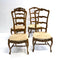 Set Of 4 French Provincial Style Rush Seat Ladder Back Dining Chairs